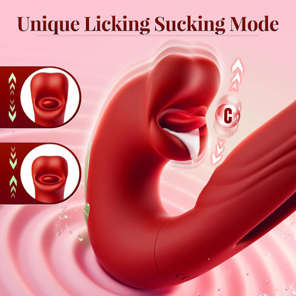 💥New on sale 2026 💞G-Spot Vibrator Female Sex Toy, featuring 7 slapping vibration modes and 5 licking/sucking modes.