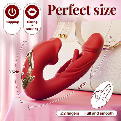 💥New on sale 2026 💞G-Spot Vibrator Female Sex Toy, featuring 7 slapping vibration modes and 5 licking/sucking modes.