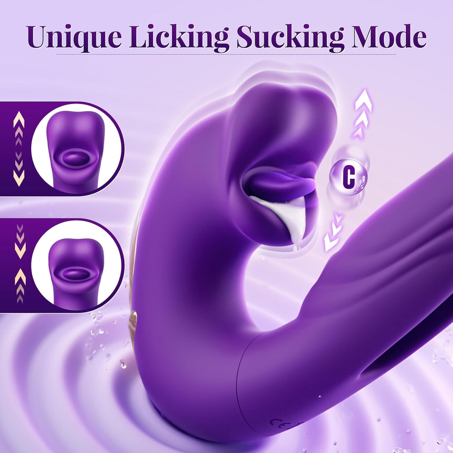 💥New on sale 2026 💞G-Spot Vibrator Female Sex Toy, featuring 7 slapping vibration modes and 5 licking/sucking modes.