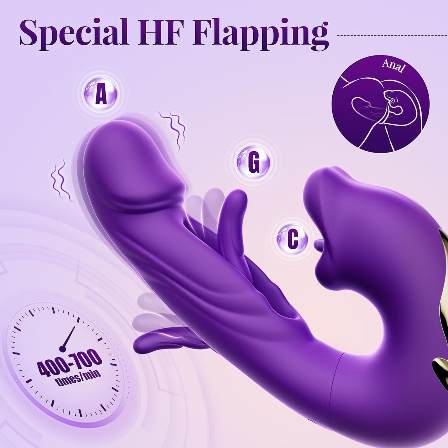 💥New on sale 2026 💞G-Spot Vibrator Female Sex Toy, featuring 7 slapping vibration modes and 5 licking/sucking modes.